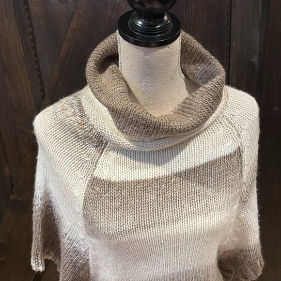 Parkhurst pinch short sleeve turtle neck knit cozy sweater - Picture 2 of 12